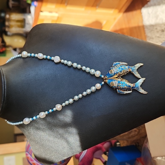 SRA Jewelry - Pisces and Pearls in shades of Blue